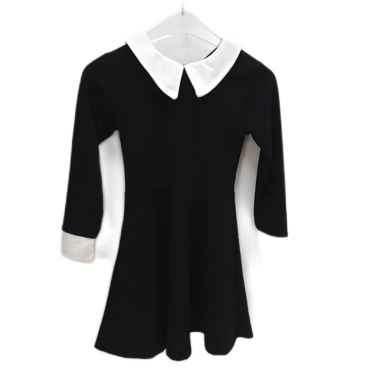 Kiralove Mädchen Kleid Kinderfestkleidung Mittwoch Addams Halloween Gothic Spukhaft