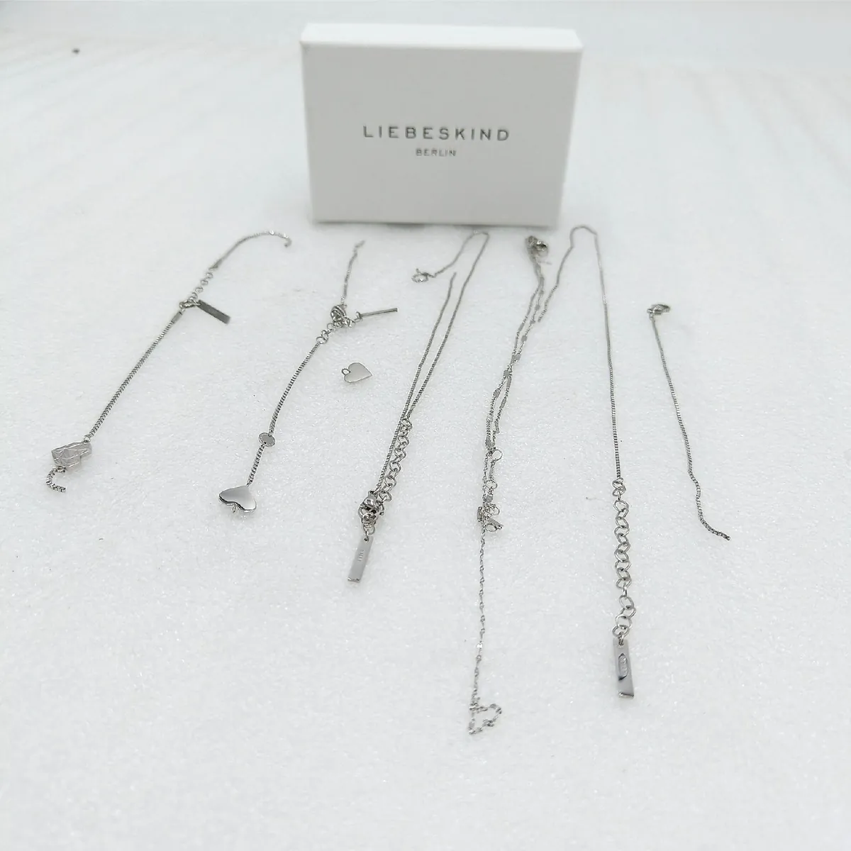 5x Liebeskind Berlin Edelstahl Silber Halskette Armkette Herz Defekt gerissen