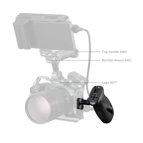 Drehbarer Seitengriff / Rotating Side Handle mit 1/4" Gewindeschraubern SmallRig 5194