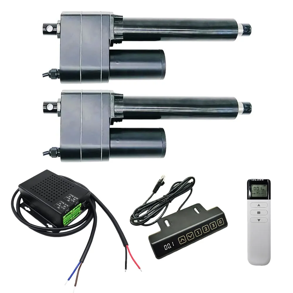 Zwei 12000N 12V 24V Schwerlast Linearantriebe Synchronisieren-Set für Kellertür (Modell 0043055-7)